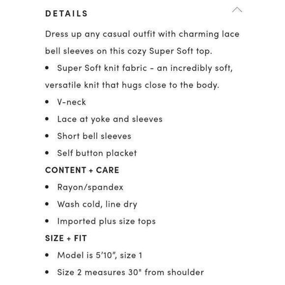 TORRID Blouse Top‎ Plus Size 1X 14-16 Shirt  Pink Lace Girly Bell Sleeve - Picture 9 of 10